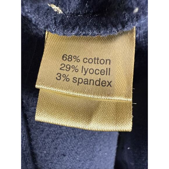 True Grit Sweater Men's Size Large Pullover Quarter Zip Long Sleeve Navy Blue - Picture 9 of 11